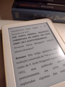 On Your Own, F. Scott Fitzgerald (translation with commentary of short story)
